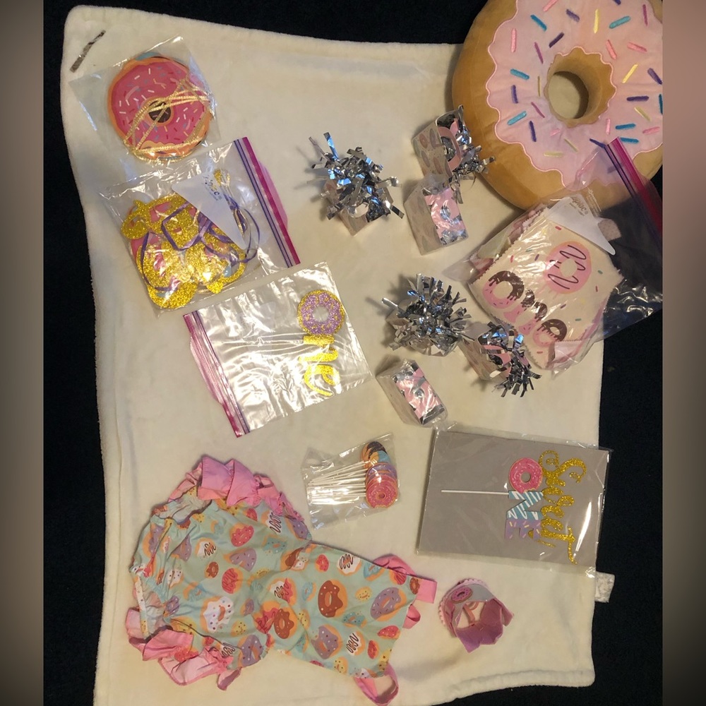 Sweet one donut birthday decor